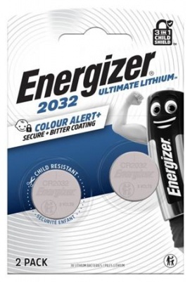 Gombelem, lítium, CR2032, 2 db, ENERGIZER "Ultimate"